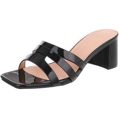 Ital-Design Pantoletten für Damen in Schwarz Ital-Design Pantoletten für Damen in Schwarz