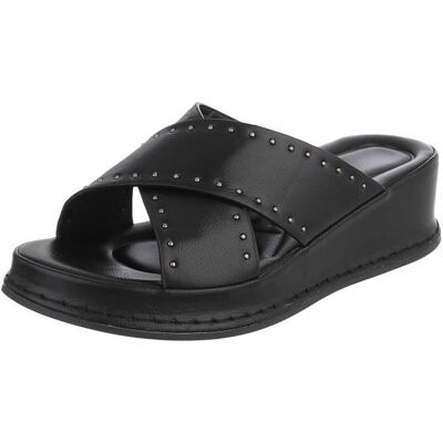Ital-Design Plateausandaletten für Damen in Schwarz Ital-Design Plateausandaletten für Damen in Schwarz