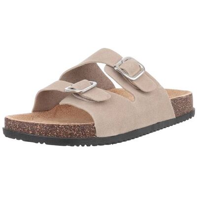 Ital-Design Pantoletten für Damen in Beige Ital-Design Pantoletten für Damen in Beige