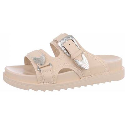 Ital-Design Plateausandaletten für Damen in Beige Ital-Design Plateausandaletten für Damen in Beige