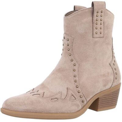 Ital-Design Western- & Bikerboots für Damen in Hellbraun Ital-Design Western- & Bikerboots für Damen in Hellbraun