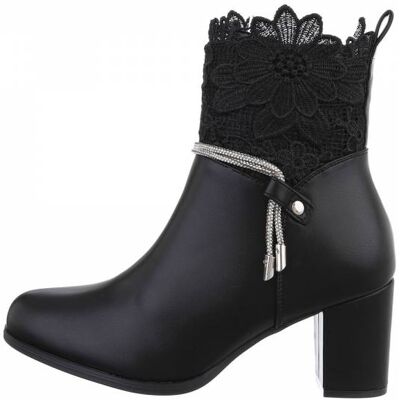 Ital-Design High-Heel Stiefeletten für Damen in Schwarz Ital-Design High-Heel Stiefeletten für Damen in Schwarz
