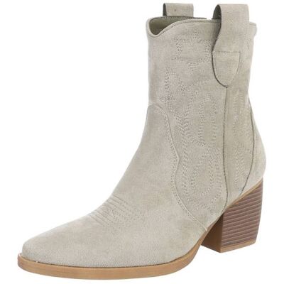 Ital-Design Western- & Bikerboots für Damen in Hellgrün Ital-Design Western- & Bikerboots für Damen in Hellgrün