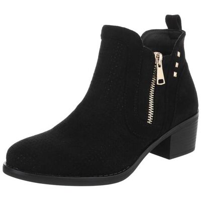 Ital-Design Klassische Stiefeletten für Damen in Schwarz Ital-Design Klassische Stiefeletten für Damen in Schwarz