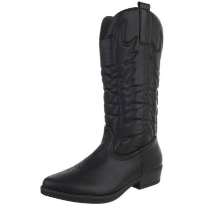 Ital-Design Western- & Bikerstiefel für Damen in Schwarz Ital-Design Western- & Bikerstiefel für Damen in Schwarz