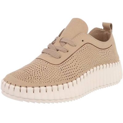 Ital-Design Sneakers Low für Damen in Hellbraun Ital-Design Sneakers Low für Damen in Hellbraun