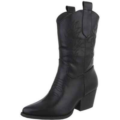 Ital-Design Western- & Bikerboots für Damen in Schwarz Ital-Design Western- & Bikerboots für Damen in Schwarz