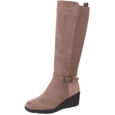 Ital-Design Keilstiefel für Damen in Hellbraun Ital-Design Keilstiefel für Damen in Hellbraun