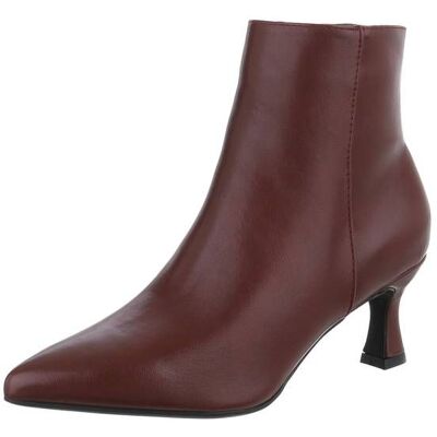 Ital-Design Klassische Stiefeletten für Damen in Weinrot Ital-Design Klassische Stiefeletten für Damen in Weinrot