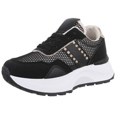 Ital-Design Sneakers Low für Damen in Schwarz und Weiß Ital-Design Sneakers Low für Damen in Schwarz und Weiß