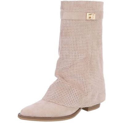 Ital-Design Western- & Bikerstiefel für Damen in Beige Ital-Design Western- & Bikerstiefel für Damen in Beige