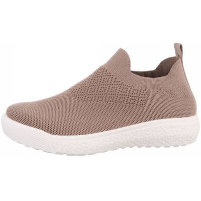Ital-Design Sneakers Low für Damen in Hellbraun und Weiß Ital-Design Sneakers Low für Damen in Hellbraun und Weiß