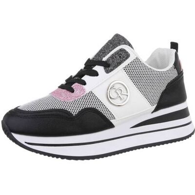 Ital-Design Sneakers Low für Damen in Schwarz Ital-Design Sneakers Low für Damen in Schwarz