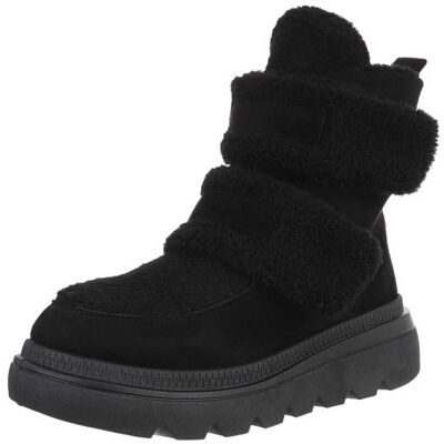 Ital-Design Plateaustiefeletten für Damen in Schwarz Ital-Design Plateaustiefeletten für Damen in Schwarz