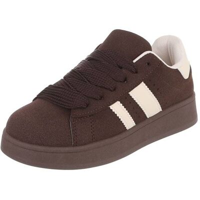 Ital-Design Sneakers Low für Damen in Braun und Beige Ital-Design Sneakers Low für Damen in Braun und Beige