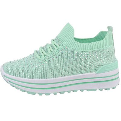 Ital-Design Sneakers Low für Damen in Hellgrün Ital-Design Sneakers Low für Damen in Hellgrün