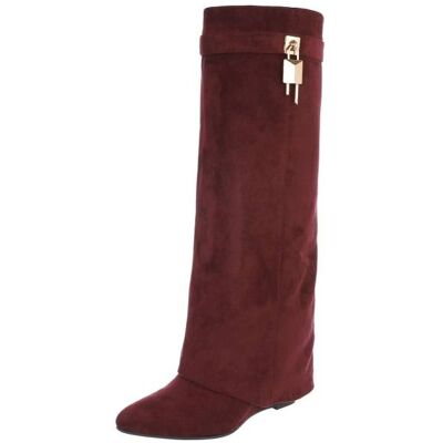 Ital-Design Keilstiefel für Damen in Weinrot Ital-Design Keilstiefel für Damen in Weinrot