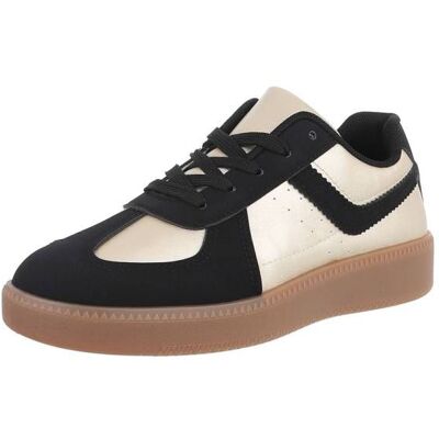 Ital-Design Sneakers Low für Damen in Schwarz und Gold Ital-Design Sneakers Low für Damen in Schwarz und Gold