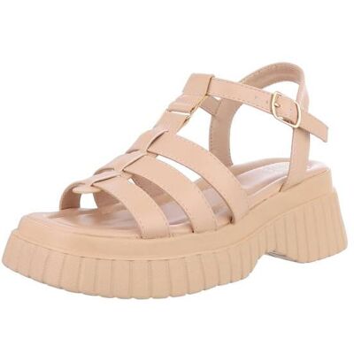 Ital-Design Plateausandaletten für Damen in Beige Ital-Design Plateausandaletten für Damen in Beige