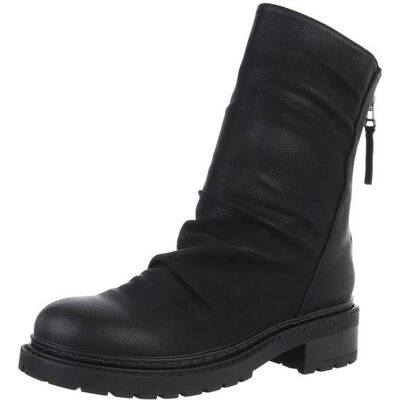 Ital-Design Western- & Bikerboots für Damen in Schwarz Ital-Design Western- & Bikerboots für Damen in Schwarz