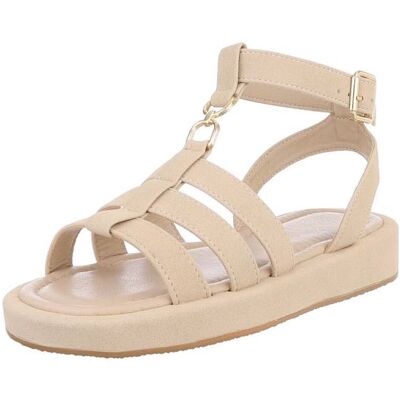 Ital-Design Riemchensandalen für Damen in Beige Ital-Design Riemchensandalen für Damen in Beige