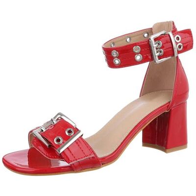 Ital-Design High-Heel Sandaletten für Damen in Rot Ital-Design High-Heel Sandaletten für Damen in Rot
