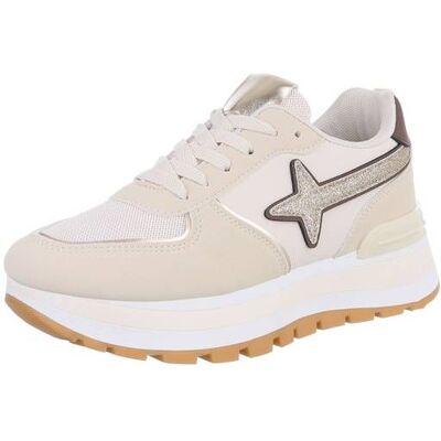 Ital-Design Sneakers Low für Damen in Beige Ital-Design Sneakers Low für Damen in Beige