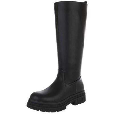 Ital-Design Plateaustiefel für Damen in Schwarz Ital-Design Plateaustiefel für Damen in Schwarz