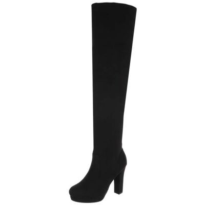 Ital-Design Overknees für Damen in Schwarz Ital-Design Overknees für Damen in Schwarz