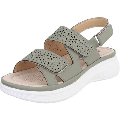 Ital-Design Plateausandaletten für Damen in Hellgrün Ital-Design Plateausandaletten für Damen in Hellgrün