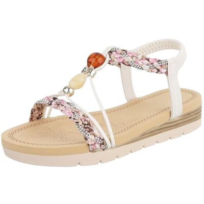 Ital-Design Riemchensandalen für Damen in Weiß Ital-Design Riemchensandalen für Damen in Weiß