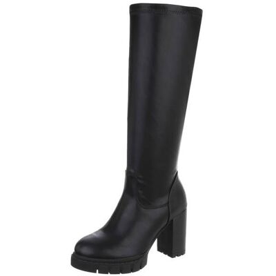 Ital-Design High-Heel Stiefel für Damen in Schwarz Ital-Design High-Heel Stiefel für Damen in Schwarz