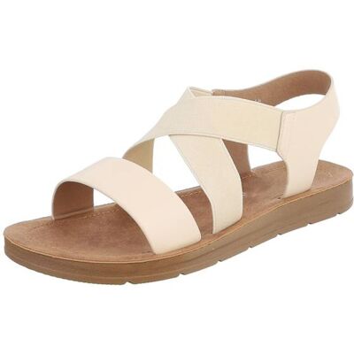 Ital-Design Riemchensandalen für Damen in Hellgelb Ital-Design Riemchensandalen für Damen in Hellgelb
