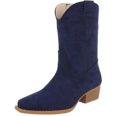 Ital-Design Western- & Bikerboots für Damen in Dunkelblau Ital-Design Western- & Bikerboots für Damen in Dunkelblau