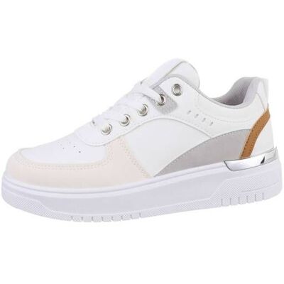 Ital-Design Sneakers Low für Damen in Weiß Ital-Design Sneakers Low für Damen in Weiß