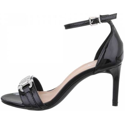 Ital-Design High-Heel Sandaletten für Damen in Schwarz Ital-Design High-Heel Sandaletten für Damen in Schwarz