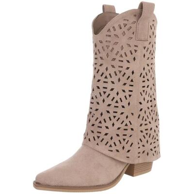 Ital-Design Western- & Bikerstiefel für Damen in Hellbraun Ital-Design Western- & Bikerstiefel für Damen in Hellbraun
