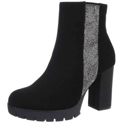 Ital-Design High-Heel Stiefeletten für Damen in Schwarz Ital-Design High-Heel Stiefeletten für Damen in Schwarz