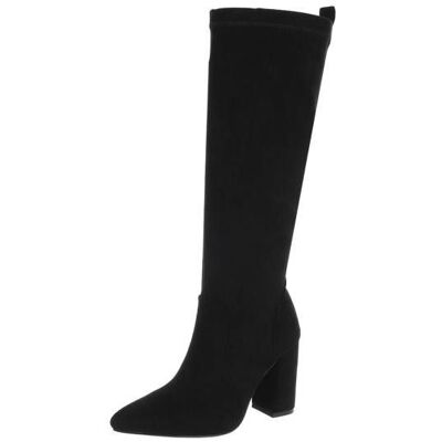 Ital-Design High-Heel Stiefel für Damen in Schwarz Ital-Design High-Heel Stiefel für Damen in Schwarz