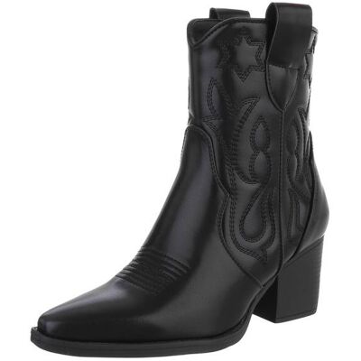 Ital-Design Western- & Bikerboots für Damen in Schwarz Ital-Design Western- & Bikerboots für Damen in Schwarz