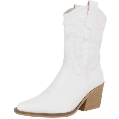 Ital-Design Western- & Bikerboots für Damen in Weiß Ital-Design Western- & Bikerboots für Damen in Weiß
