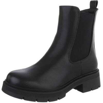 Ital-Design Plateaustiefeletten für Damen in Schwarz Ital-Design Plateaustiefeletten für Damen in Schwarz