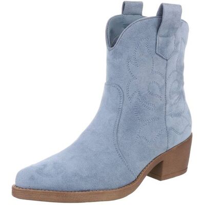 Ital-Design Western- & Bikerboots für Damen in Hellblau Ital-Design Western- & Bikerboots für Damen in Hellblau