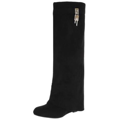 Ital-Design Keilstiefel für Damen in Schwarz Ital-Design Keilstiefel für Damen in Schwarz