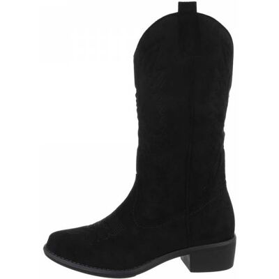 Ital-Design Western- & Bikerstiefel für Damen in Schwarz Ital-Design Western- & Bikerstiefel für Damen in Schwarz