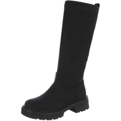 Ital-Design Plateaustiefel für Damen in Schwarz Ital-Design Plateaustiefel für Damen in Schwarz