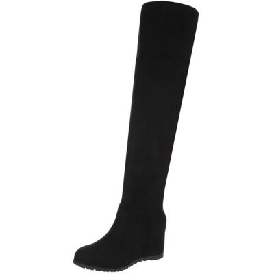 Ital-Design Overknees für Damen in Schwarz Ital-Design Overknees für Damen in Schwarz