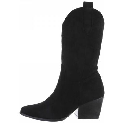 Ital-Design Western- & Bikerstiefel für Damen in Schwarz Ital-Design Western- & Bikerstiefel für Damen in Schwarz