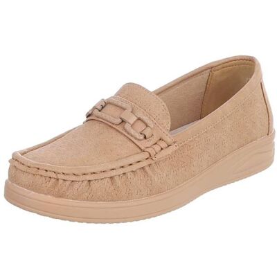 Ital-Design Slipper für Damen in Hellbraun Ital-Design Slipper für Damen in Hellbraun