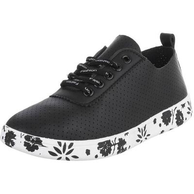 Ital-Design Sneakers Low für Damen in Schwarz und Weiß Ital-Design Sneakers Low für Damen in Schwarz und Weiß